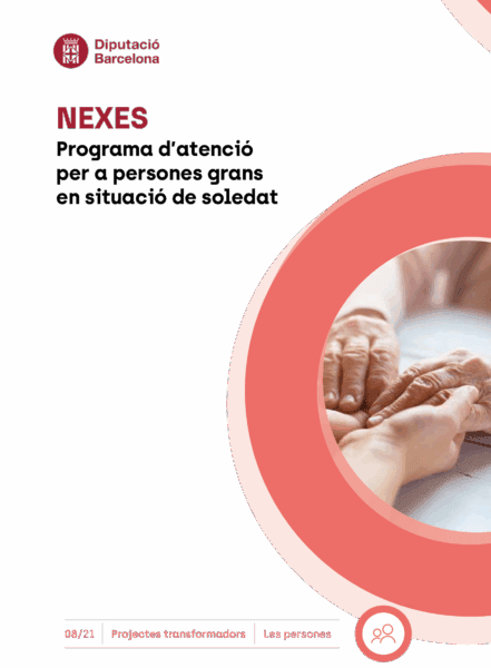 Cartell programa Nexes on es veu unes mans sostenint unes altres mans de persona gran